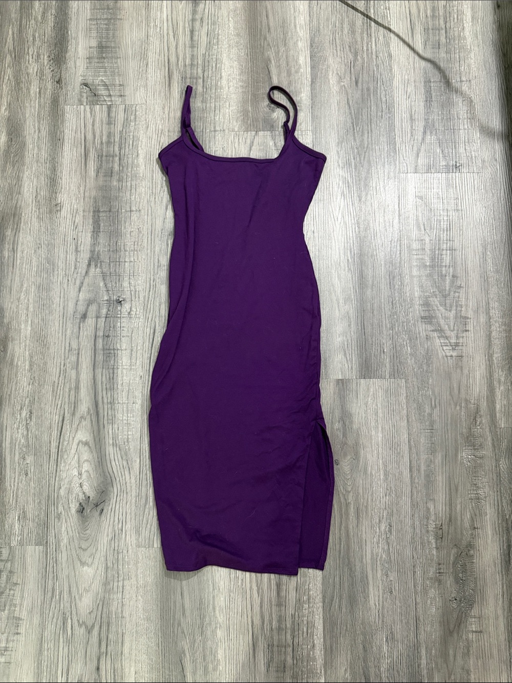 Fashion Nova Purple Spaghetti-Strap Midi Bodycon Dress